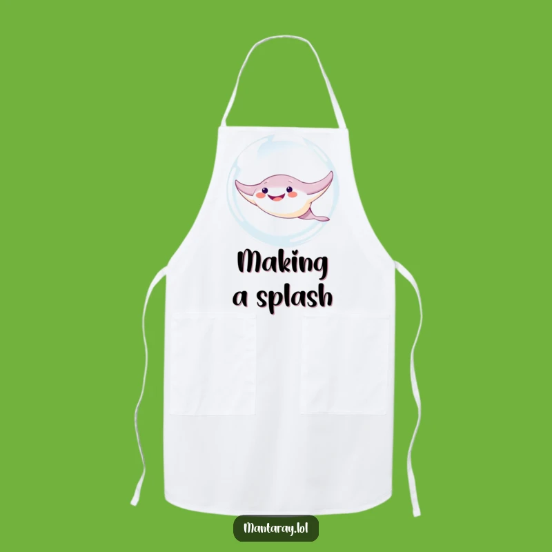 Funny Manta Ray Kitchen Apron: Cook and Laugh with Aquatic Humor, Great Gift!