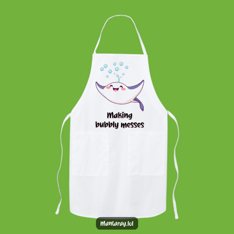 Funny Joyful Manta Ray Bubble Apron: Cook with Playfulness, Perfect Funny Gift