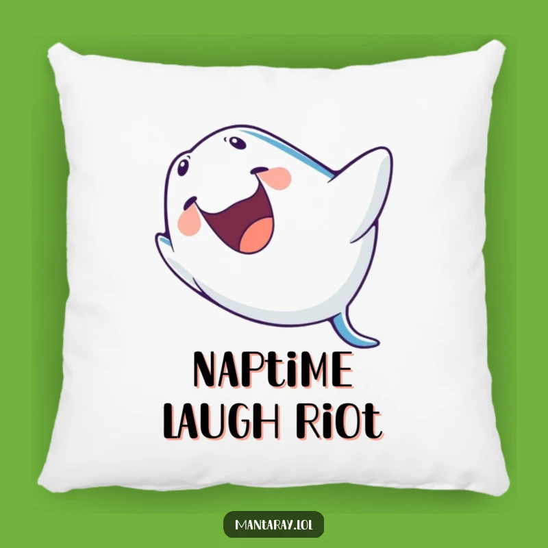 Soft Funny Laughing Manta Ray Pillow: Cozy Joyful Fun, Ideal Funny Gift