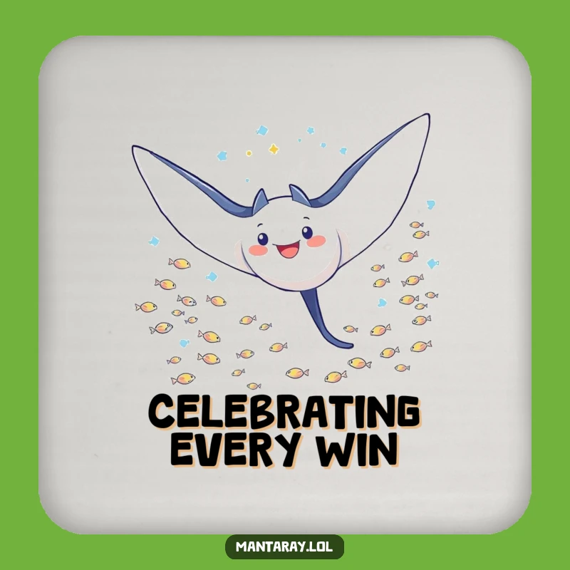 Funny Triumphant Manta Ray Coaster: Protect Surfaces, Perfect Funny Gift