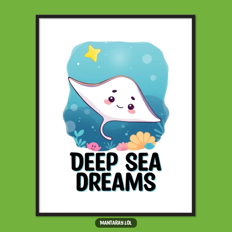 Dreamy Funny Manta Ray Star Poster: Inspire Wonder, Perfect Funny Gift