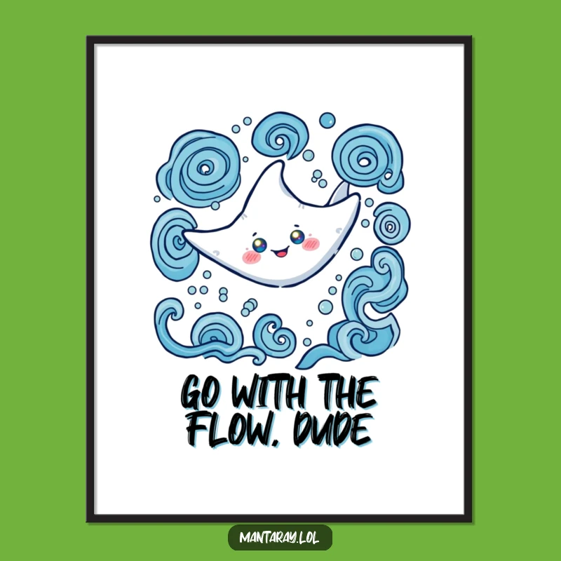 Free Printable Manta Ray Wall Art - Glowing Eyes, Swirling Ocean Depths