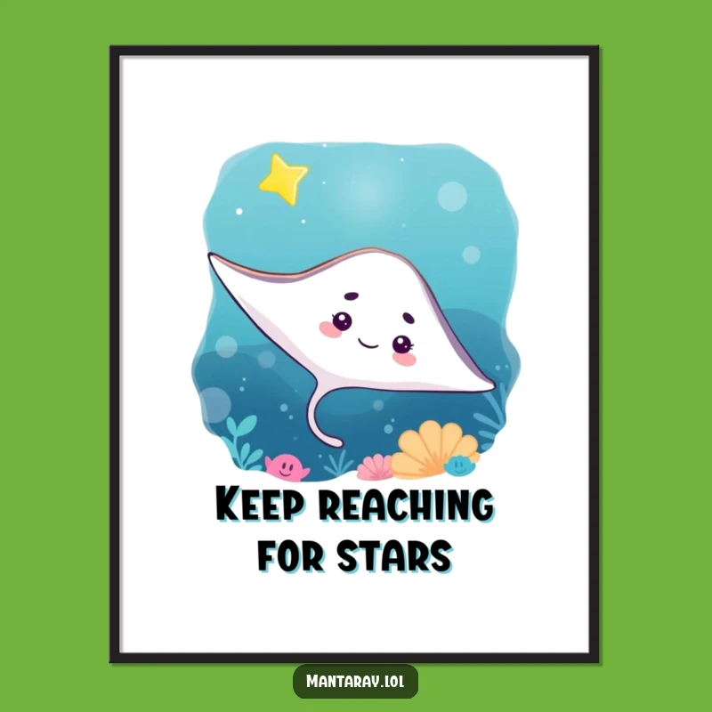 Free Printable Wall Art: Curious Manta Ray & Twinkling Star!