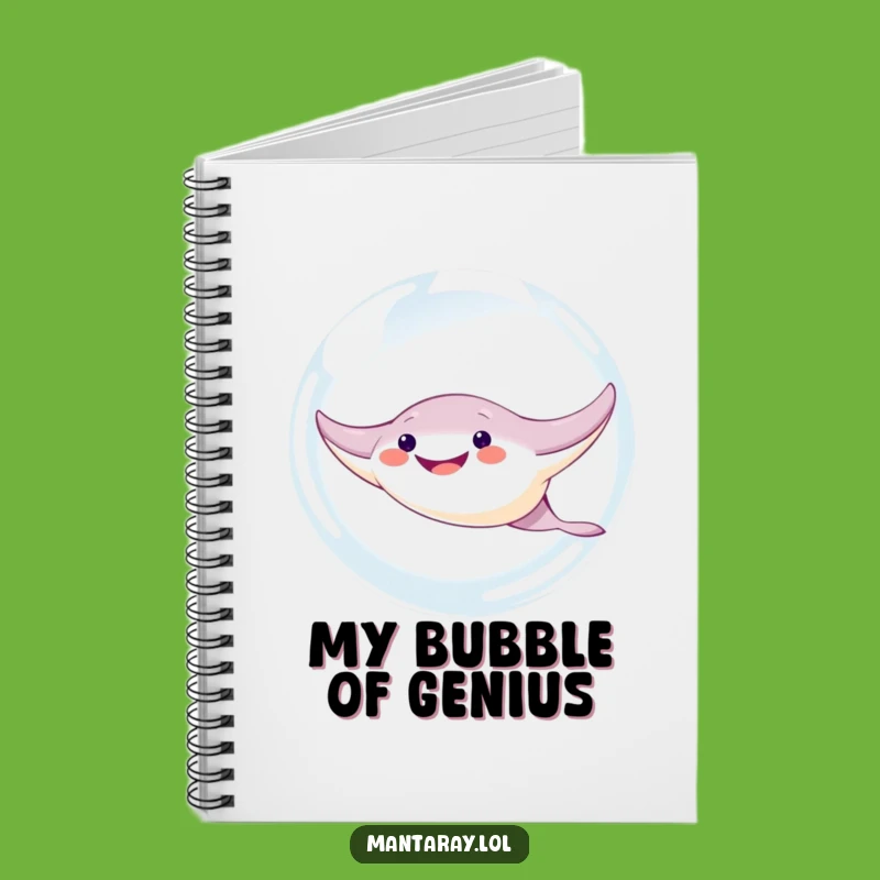 Funny Manta Ray Bubble Notebook: Jot Down Ideas with Aquatic Humor, Perfect Gift!
