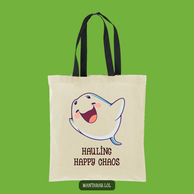 Funny Manta Ray Barrel Roll Tote Bag: Carry Your Laughter, Great Funny Gift